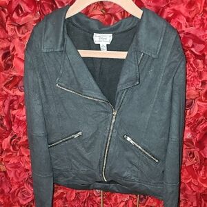 Disney DSigned Girls Black Suede Jacket with Zipper Accents Size Medium 10/12
